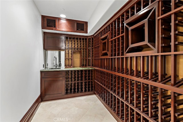 50 Pelican Crest Dr, Newport Coast, CA 92657 - wine cellar with a sink and baseboards