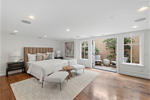 50 Pelican Crest Dr, Newport Coast, CA 92657 - bedroom featuring baseboards, visible vents, wood finished floors, and recessed lighting