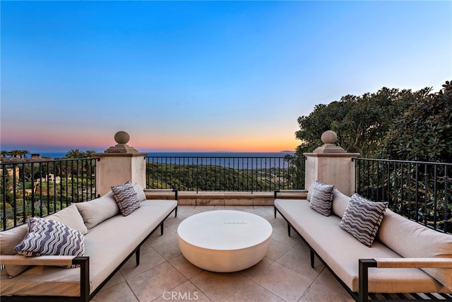 50 Pelican Crest Dr, Newport Coast, CA 92657 - view of patio with a water view and an outdoor hangout area