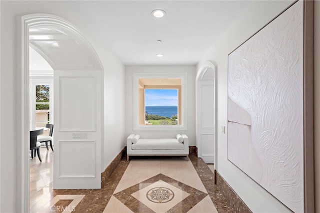 50 Pelican Crest Dr, Newport Coast, CA 92657 - interior space featuring recessed lighting, marble finish floor, and baseboards