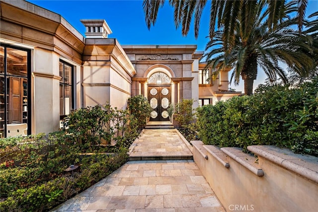 50 Pelican Crest Dr, Newport Coast, CA 92657 - entrance to property with french doors and stucco siding