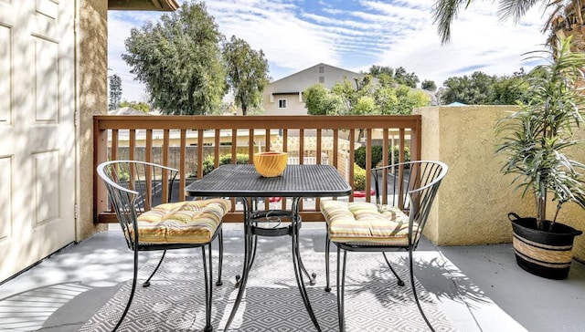 view of balcony