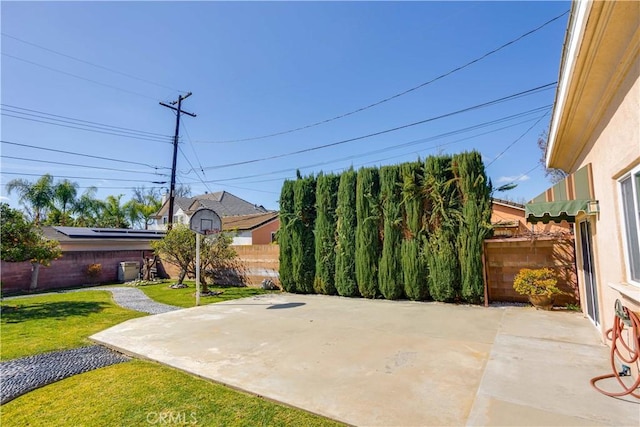 view of patio with a fenced backyard