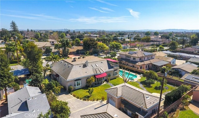 aerial view with a residential view