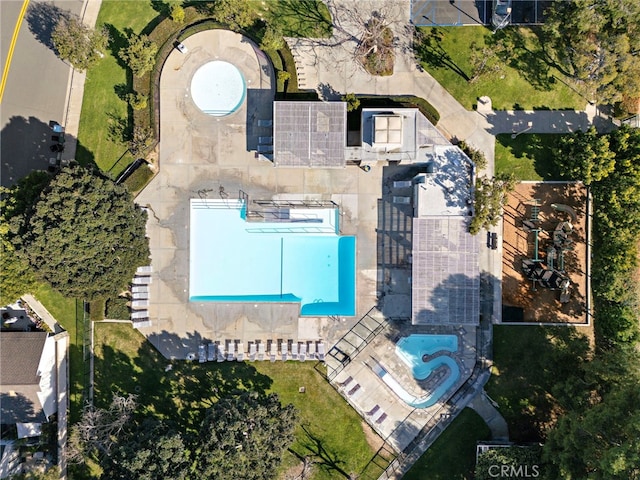 birds eye view of property