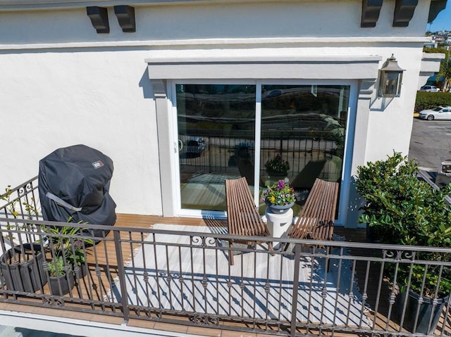 view of patio with grilling area