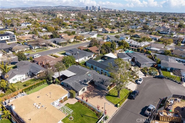 bird's eye view with a residential view