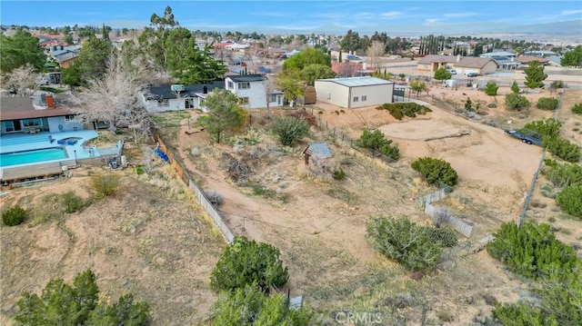 aerial view featuring a residential view