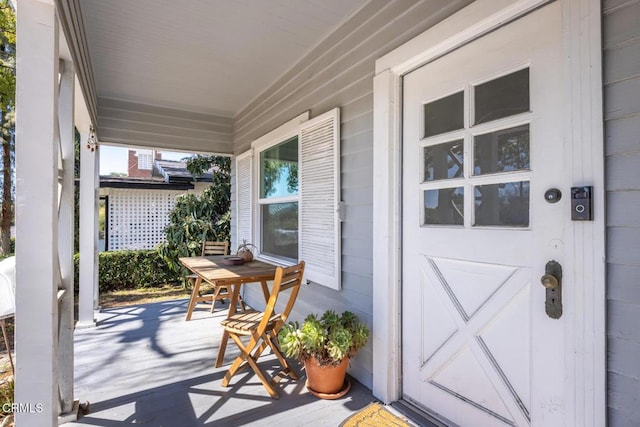 exterior space with a porch