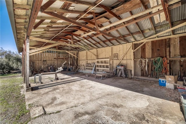 misc room featuring vaulted ceiling