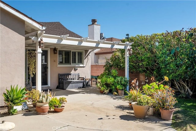 view of patio / terrace with a pergola