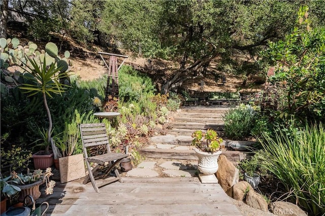 view of patio / terrace featuring a deck