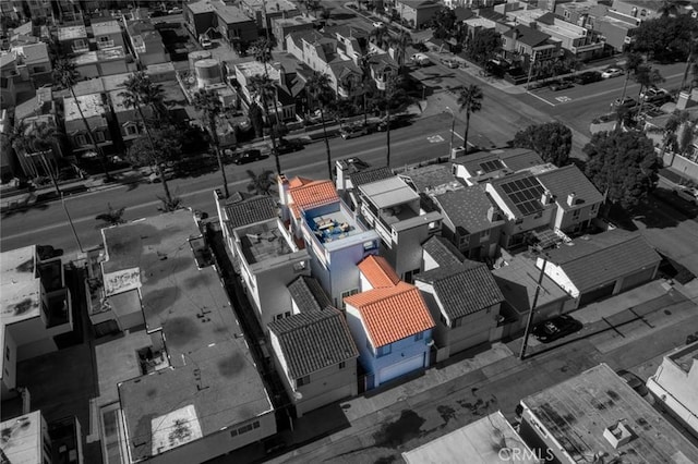 bird's eye view with a residential view