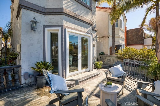 view of patio / terrace featuring french doors
