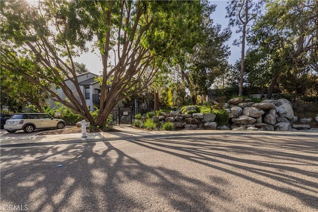 obstructed view of property featuring a gate