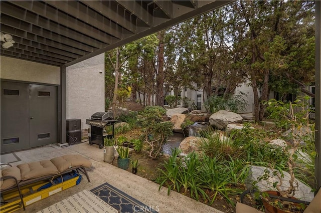 view of patio / terrace with area for grilling