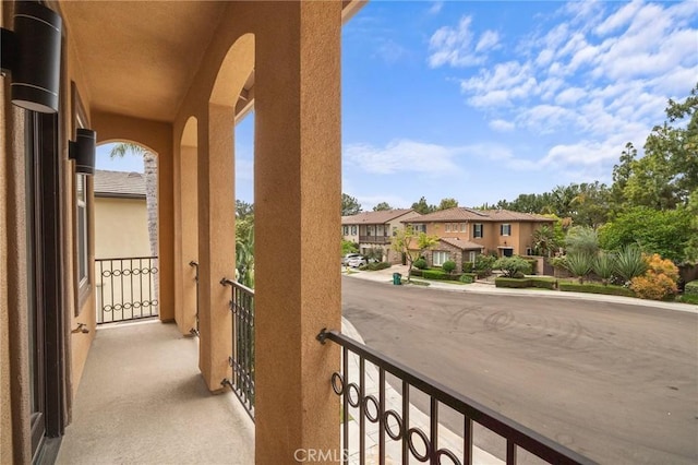 balcony with a residential view