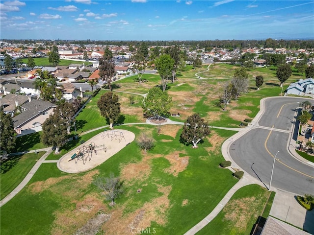 bird's eye view with a residential view