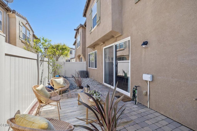 view of patio / terrace with a fenced backyard