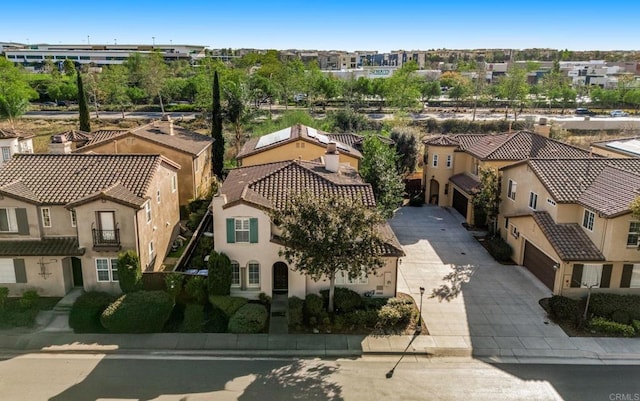 drone / aerial view featuring a residential view