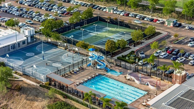 birds eye view of property