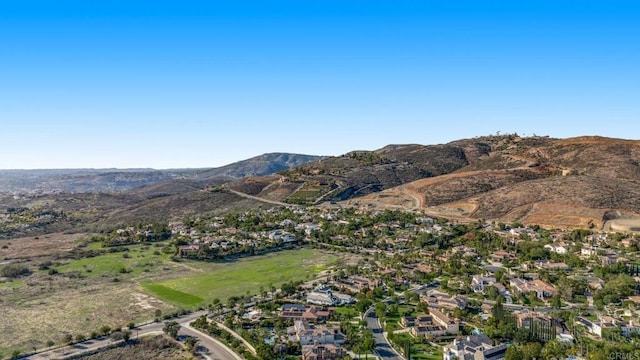 aerial view featuring a mountain view