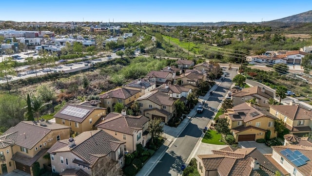 bird's eye view with a residential view