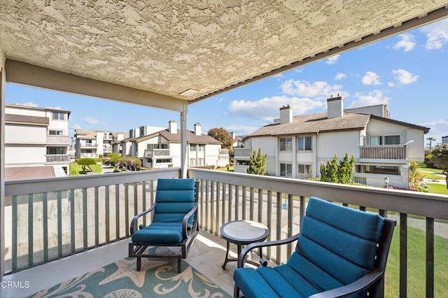 balcony with a residential view