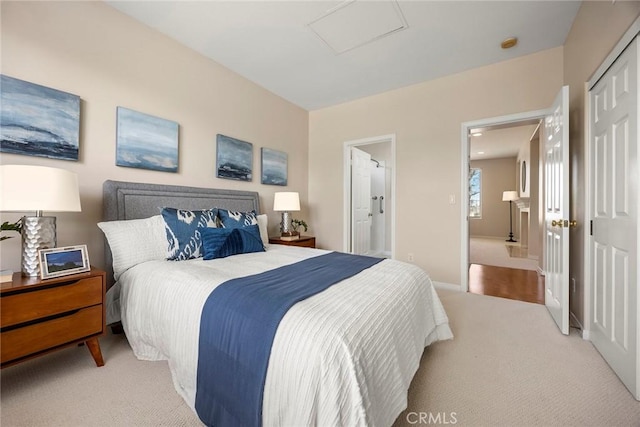 view of carpeted bedroom