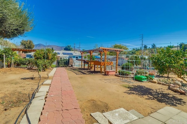 view of playground with fence