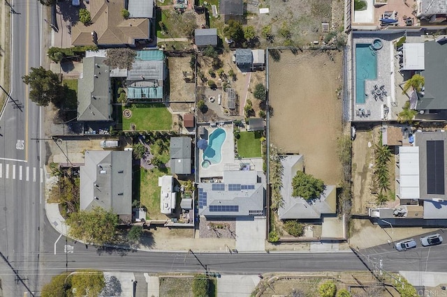 bird's eye view with a residential view