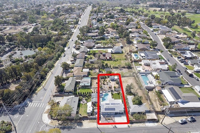 drone / aerial view featuring a residential view