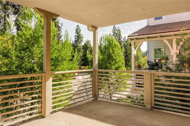 view of patio / terrace featuring a balcony