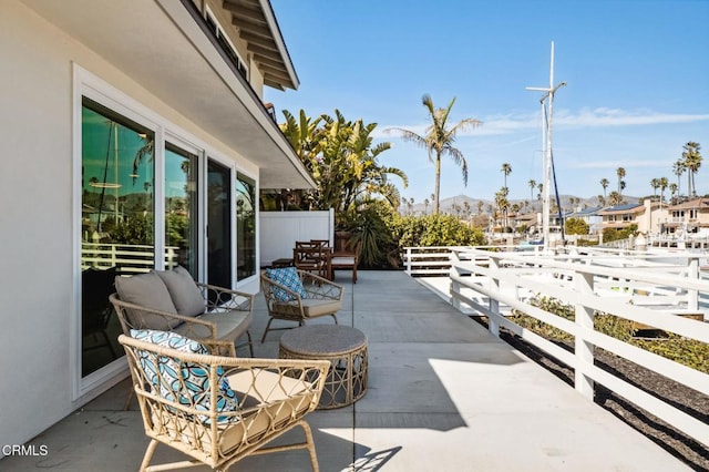 view of patio with fence