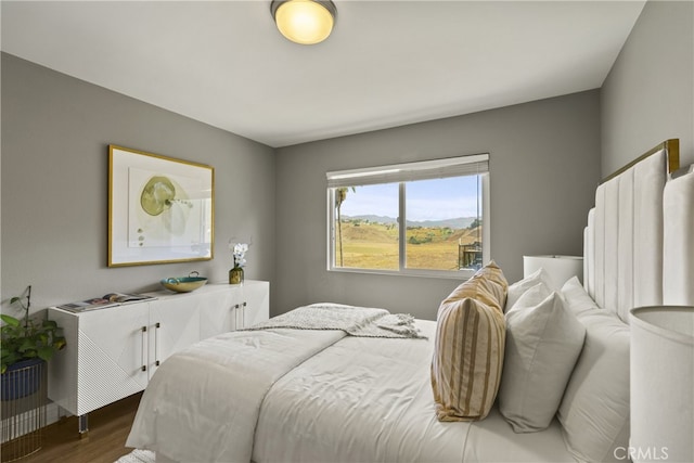 bedroom featuring wood finished floors