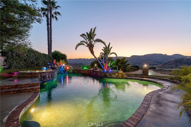 pool featuring a mountain view