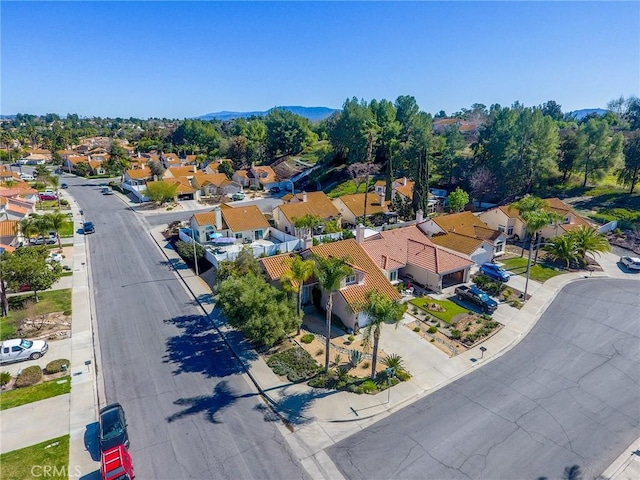 aerial view featuring a residential view