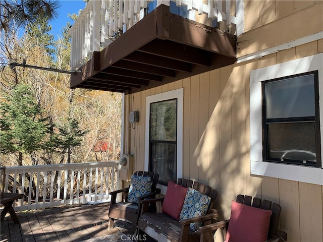 33492 Wild Rose Dr, Green Valley Lake, CA 92341 - view of wooden deck