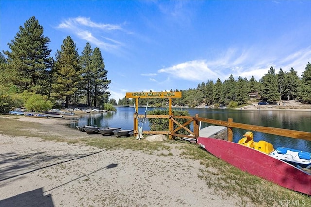 33492 Wild Rose Dr, Green Valley Lake, CA 92341 - view of dock with a water view