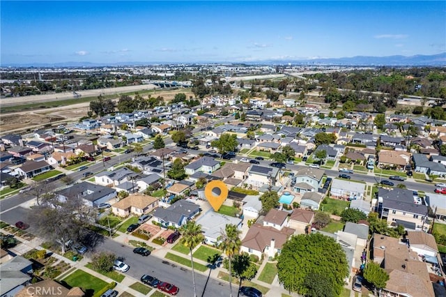 aerial view featuring a residential view