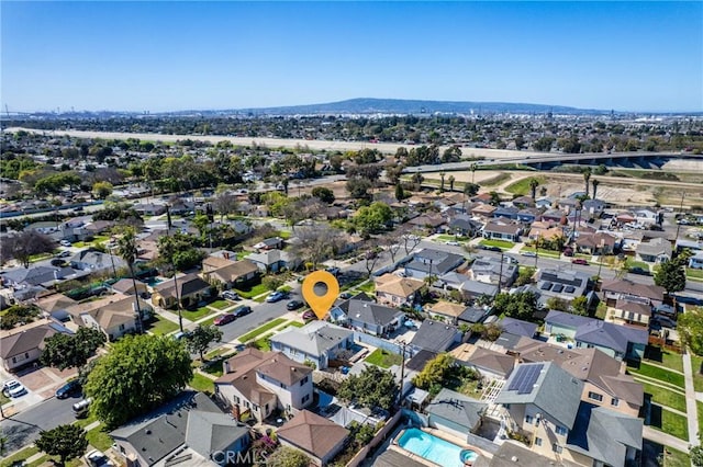 drone / aerial view featuring a residential view