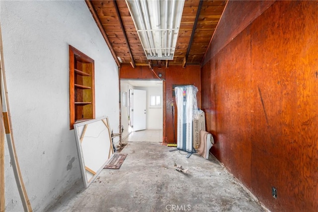 interior space featuring concrete floors