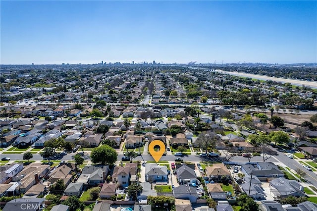 bird's eye view featuring a residential view