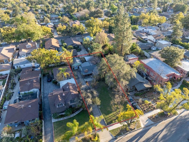 aerial view featuring a residential view