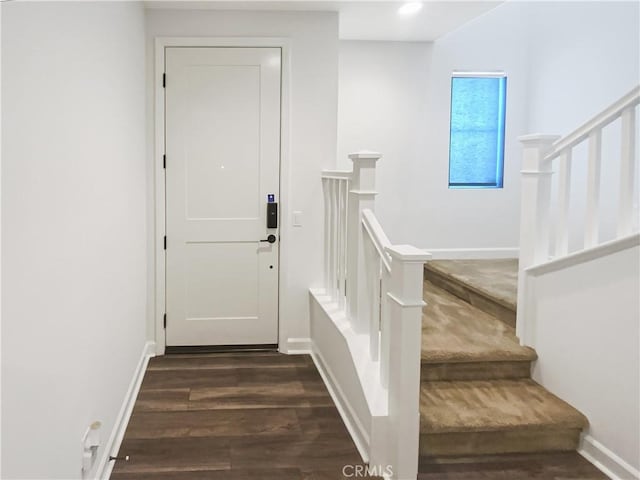 3622 E Delight Paseo Unit 112, Ontario, CA 91761 - staircase with baseboards, recessed lighting, and wood finished floors