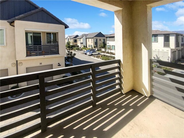 balcony with a residential view