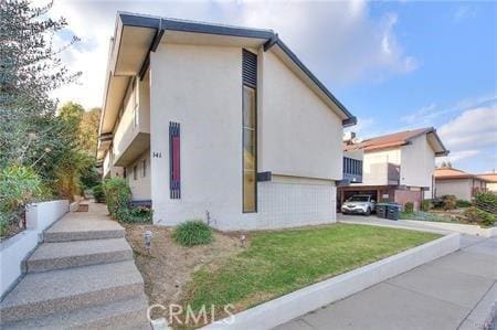 view of property exterior featuring stucco siding