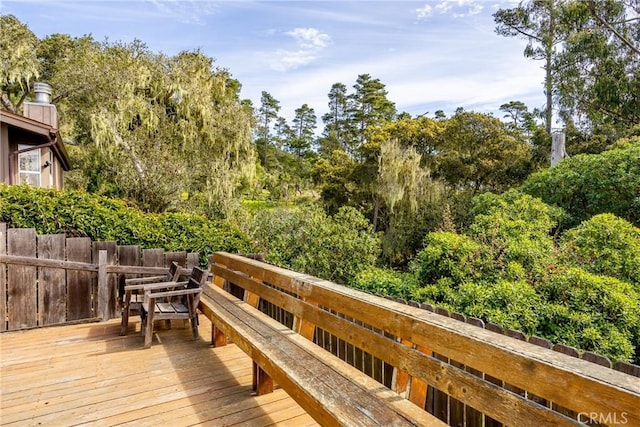 view of wooden terrace