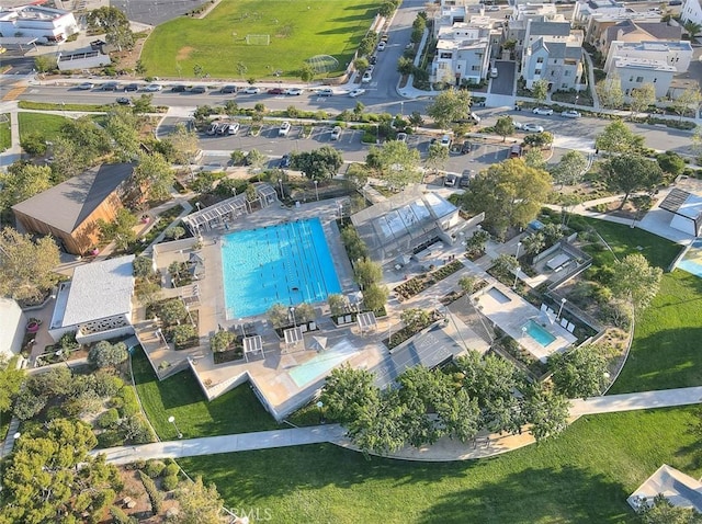 114 Source, Irvine, CA 92618 - aerial view of property's location featuring a pool