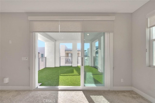 114 Source, Irvine, CA 92618 - doorway to outside with carpet floors and baseboards